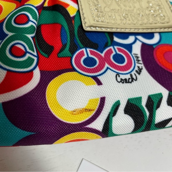 NWT - Coach Poppy Pop C Graffiti Metallic Gold Patchwork Swingpack Crossbody Bag - Picture 12 of 12